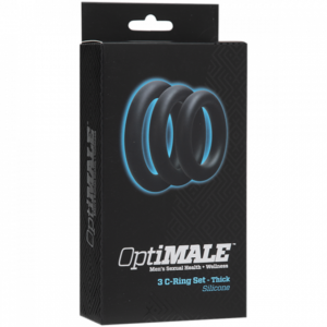 Doc Johnson's OptiMALE 3 Thick Cock Rings Set - Black at My Best Orgasm