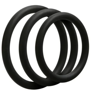 Doc Johnson's OptiMALE 3 Thin Cock Rings Set - Black at My Best Orgasm