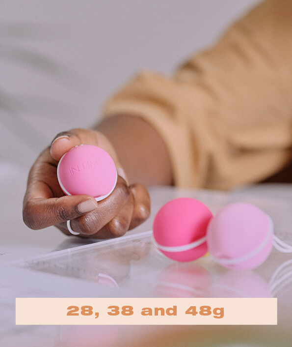 Intimina | Laselle Routine Weighted Kegel Exercise Balls Set - Weights 28g, 38g, & 48g