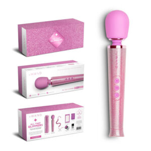 Le Wand Petite All That Glimmers Collection of Wand Vibrators at My Best Orgasm | Pink