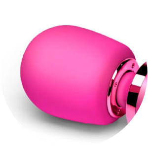 The head of the Le Wand O.G. Powerful Wand Massager is made from 100% body-safe silicone