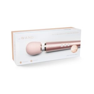 Rose Gold Le Wand Petite Rechargeable Personal Massager Wand at My Best Orgasm