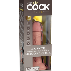 King Cock Elite® | Realistic 6-inch Silicone Dual-Density Vibrating Dildo at My Best Orgasm