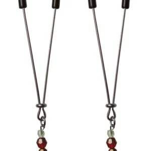 Sex & Mischief Ruby Black Nipple Clamps at MyBestOrgasm.sex