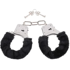 Sportsheets Sex & Mischief Black Furry Handcuffs