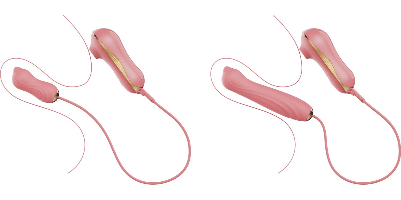 Zalo | Unicorn Set Suction Massager - Strawberry Pink