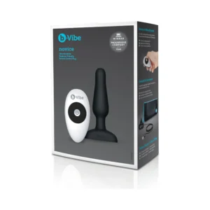 b-Vibe Novice Remote-Controlled Vibrating Beginners Anal Plug - Black