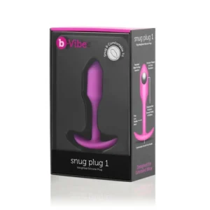 b-Vibe Snug Plug 1 Weighted Butt Plug - Fuchsia