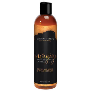 Intimate Earth Energize Massage Oil - Fresh Orange and Ginger Scented at My Best Orgasm