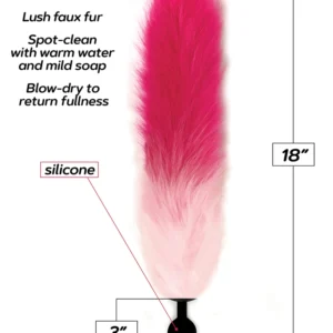 Foxy by Icon Brands Faux Fox Tail Butt Plug - Pink | MyBestOrgasm.sex