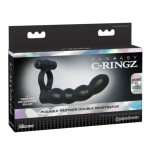 Pipedream Fantasy C-Ringz Posable Partner Double Penetrator Cock Ring at My Best Orgasm