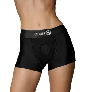 Shots America Ouch! Vibrating Strap-on Boxer Brief Harness | Black | XS-Small | My Best Orgasm