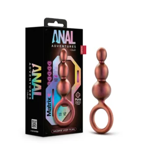 Blush Novelties Anal Adventures Matrix Beaded Loop Butt Plug - Copper