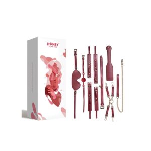 Honey Play Box RED PASSION 8-piece Vegan Leather Bondage Kit