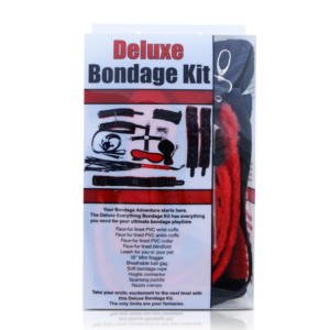 Ple'Sur 14pc Deluxe Bondage Kit - Black & Red