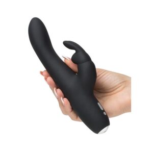 Fifty Shades of Grey Greedy Girl Rechargeable Slimline Rabbit Vibrator - Black