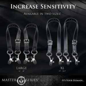 Master Series Spread Labia Spreader Straps with Clamps