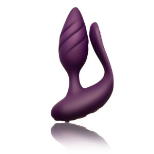 Rocks Off Cocktail Double Stimulation Butt Plug - Purple