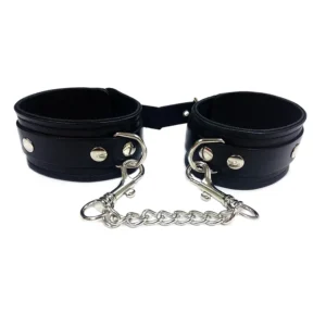 Rouge Group Plain Leather Ankle Cuffs - Black