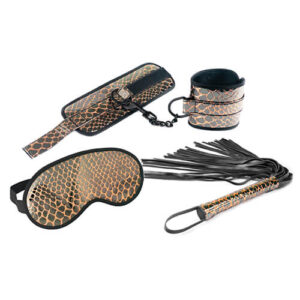 Spartacus Faux Leather Bondage Kit - Gold