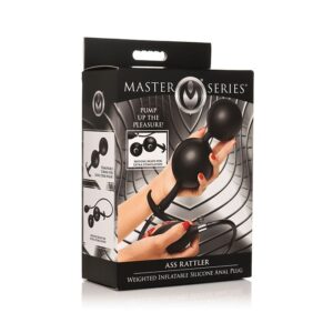 Master Series Ass Rattler Weighted Inflatable Silicone Anal Plug