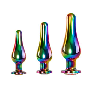 Evolved Novelties Rainbow Metal Butt Plug Set