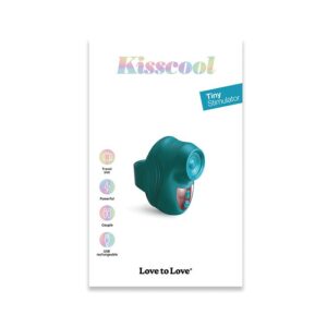 Love to Love Kisscool Tapping Finger Vibrator - Iridescent Teal