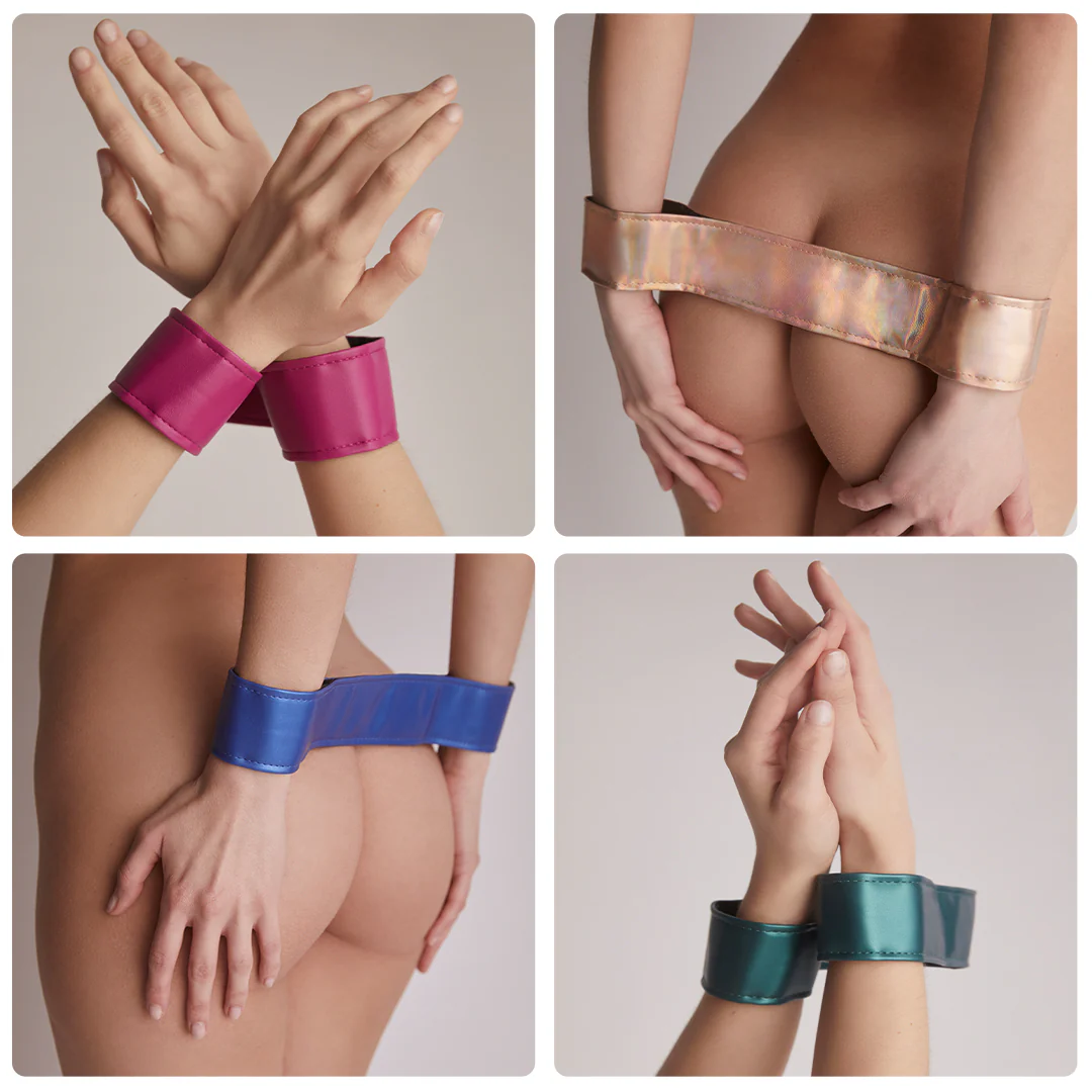 Strap-on-Me Curious Leather Harness Wrist cuffs - All colors