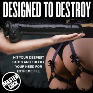 The Black Destroyer Huge 17 Inch Dildo - Designed to Destroy