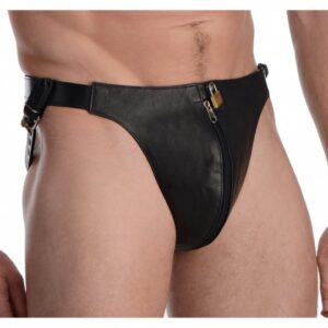 XR Brands STRICT Spiked Leather Confinement Jockstrap