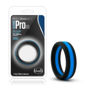 Blush | Performance Silicone Pro Cock Ring - Blue & Black