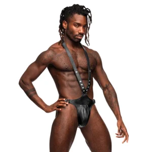 Male Power Capricorn Faux Leather Sling Thong