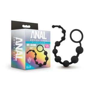 Anal Adventures Platinum By Blush Black 12.5-Inch Anal Beads