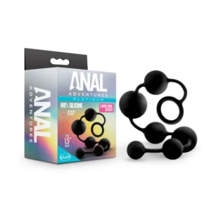 Anal Adventures Platinum By Blush Black 16-Inch Large Anal Beads