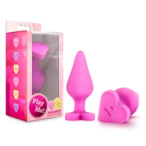 Blush Play With Me Naughty Candy Hearts Be Mine 3.5-inch Pink Anal Plug