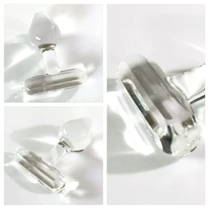 Crystal Delights | Crystal-T Small Bulb Short Stem T-Handle Glass Butt Plug