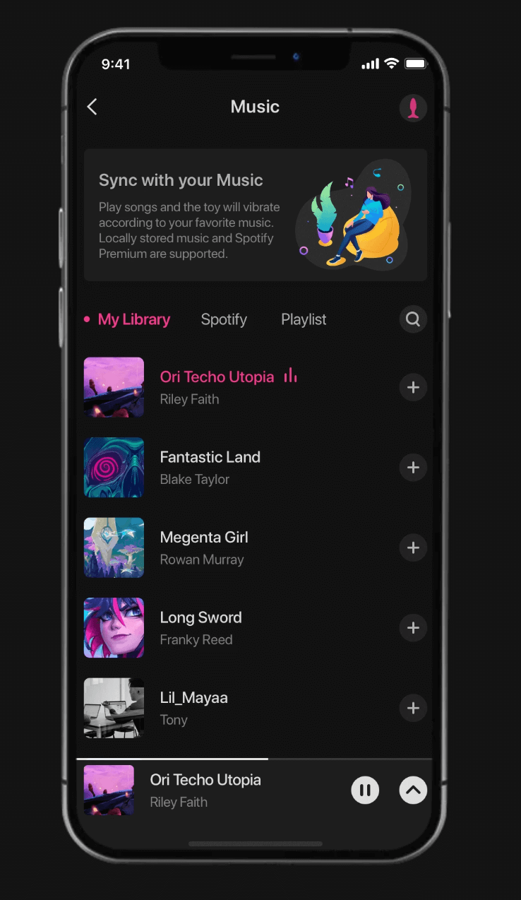 Lovense Hush 2 Remote App Features - Sync with Your Music