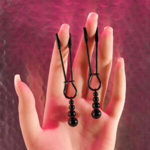 Evolved SELOPA | Beaded Nipple Clamps - Black Chrome