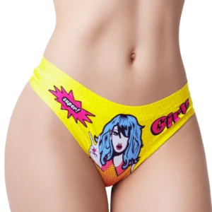 mememe | COMIC FANS Yellow Thong PANTY for Women