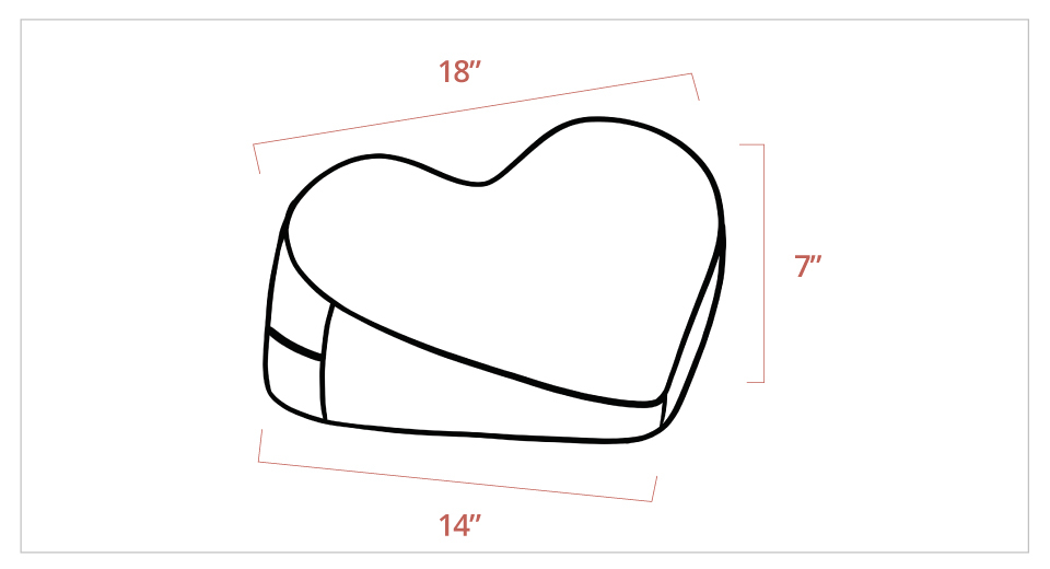 Liberator Heart Wedge Sex Pillow Dimensions