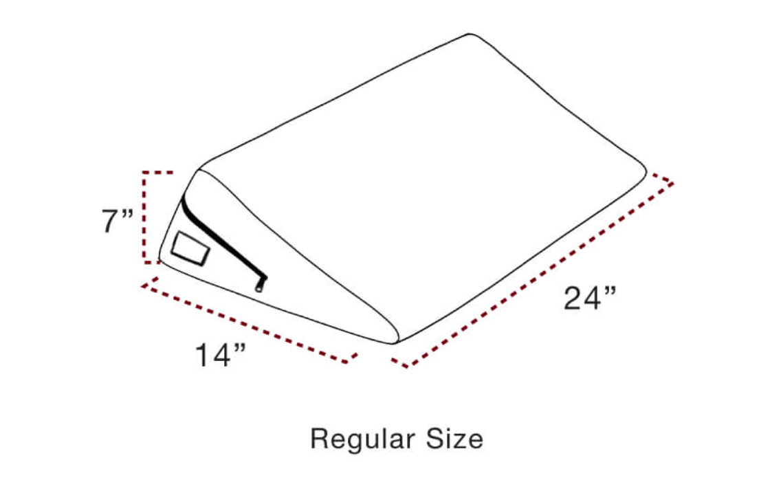 Liberator Wedge Sex Pillow - Regular - Dimensions 14" L x 24" W x 7" H