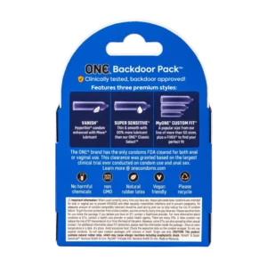 ONE | Backdoor Pack Custom Fit Condoms - Pack of 3
