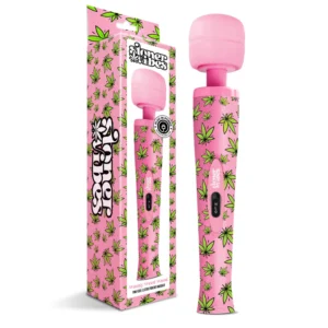 Stoner Vibes Wacky Weed Wand Massager - Pink Kush