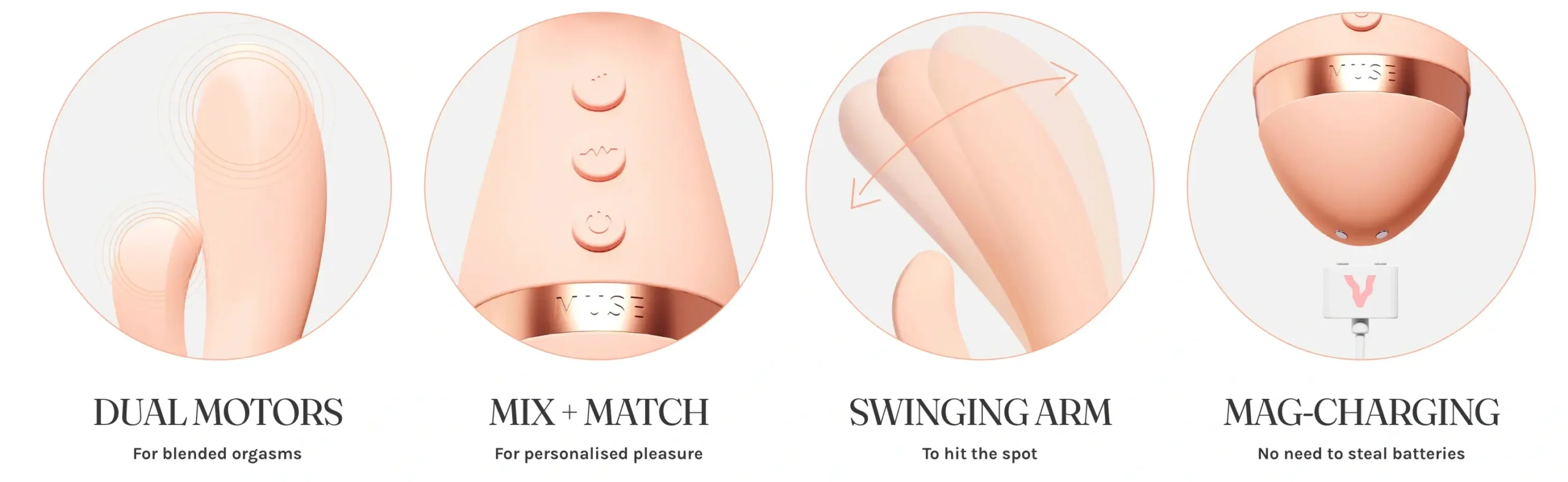 VUSH Muse - Rechargeable Rabbit Vibrator with Swaying Arm Features