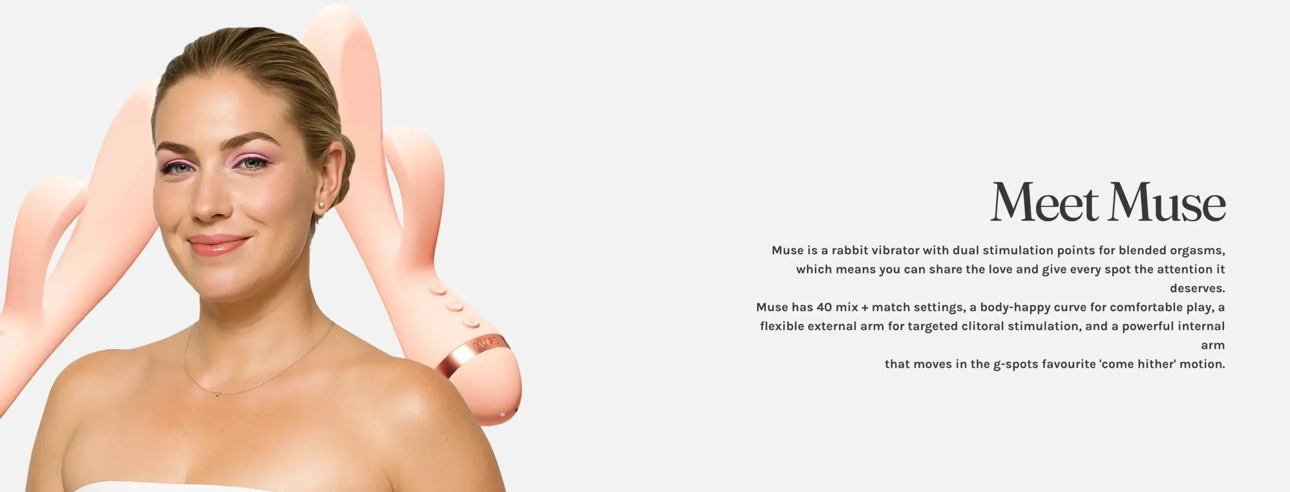 VUSH Muse - Rechargeable Rabbit Vibrator with Swaying Arm - Meet Muse