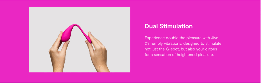 We-Vibe Jive 2 Wearable Dual Stimulation Egg Vibrator - Dual Stimulation