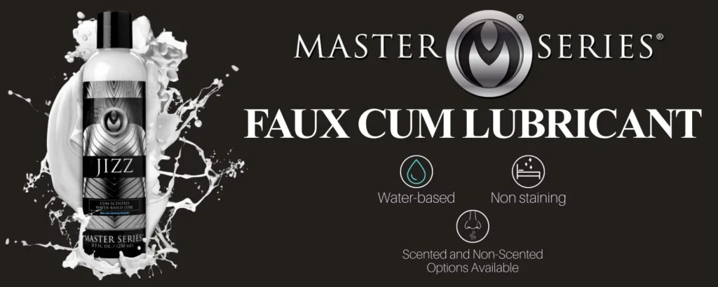 Master Series Jizz Unscented Water-based Lube 8oz - Faux Cum Lubricant