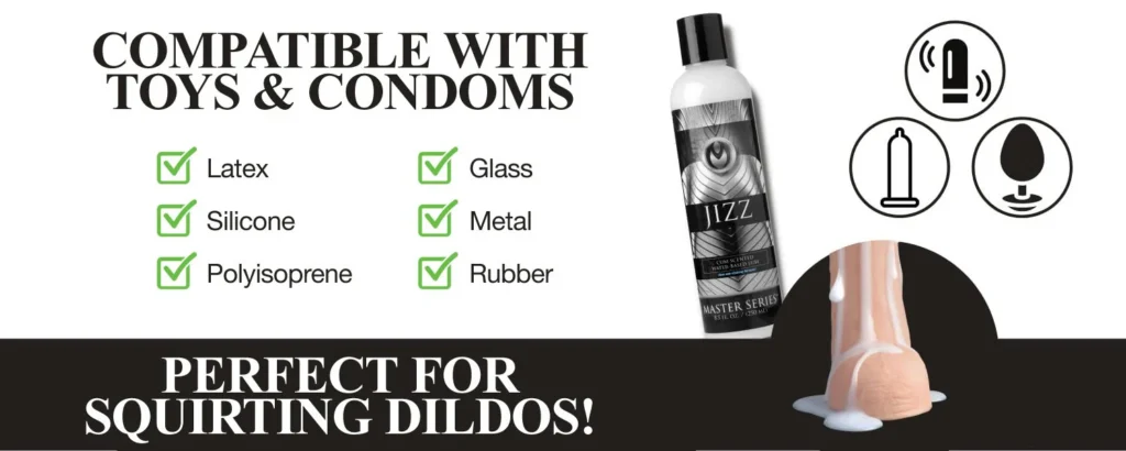 Master Series Jizz Unscented Water-based Lube 8oz - Perfect for Squirting Dildos