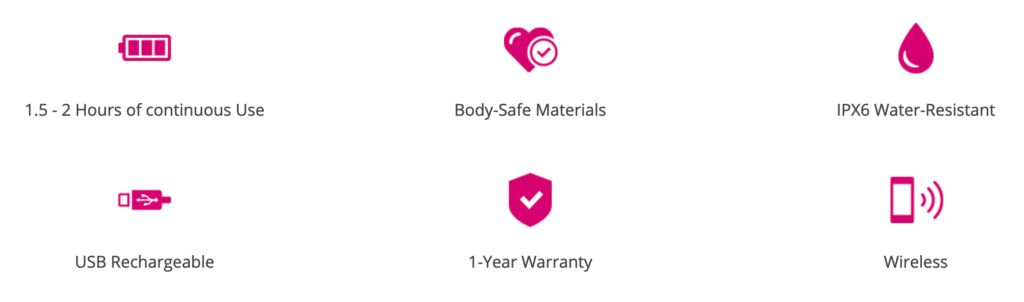 Lovense | Gemini App-Controlled Vibrating Nipple Clamps - Product Features